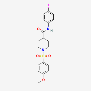 molecular formula C19H21IN2O4S B3435815 N-(4-iodophenyl)-1-[(4-methoxyphenyl)sulfonyl]-4-piperidinecarboxamide 