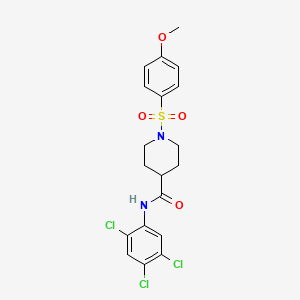 molecular formula C19H19Cl3N2O4S B3435818 1-[(4-methoxyphenyl)sulfonyl]-N-(2,4,5-trichlorophenyl)-4-piperidinecarboxamide 