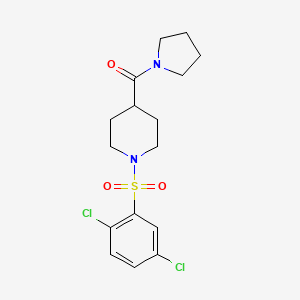 molecular formula C16H20Cl2N2O3S B3435848 1-[(2,5-dichlorophenyl)sulfonyl]-4-(1-pyrrolidinylcarbonyl)piperidine 