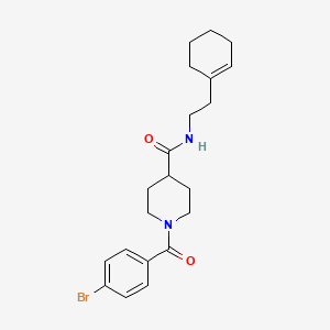molecular formula C21H27BrN2O2 B3435852 1-(4-bromobenzoyl)-N-[2-(1-cyclohexen-1-yl)ethyl]-4-piperidinecarboxamide 