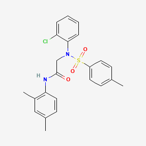 molecular formula C23H23ClN2O3S B3435865 N~2~-(2-chlorophenyl)-N~1~-(2,4-dimethylphenyl)-N~2~-[(4-methylphenyl)sulfonyl]glycinamide CAS No. 6194-09-8