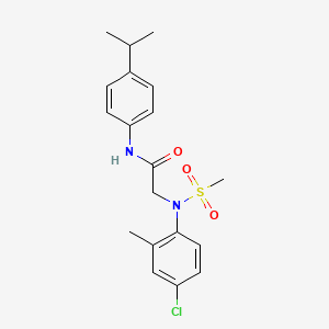 N~2~-(4-chloro-2-methylphenyl)-N~1~-(4-isopropylphenyl)-N~2~-(methylsulfonyl)glycinamide