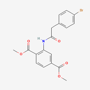molecular formula C18H16BrNO5 B3435883 dimethyl 2-{[(4-bromophenyl)acetyl]amino}terephthalate 