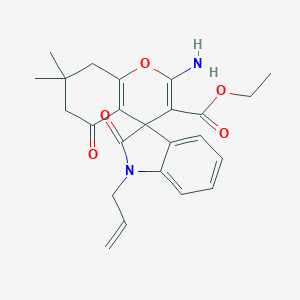 ethyl 1'-allyl-2-amino-7,7-dimethyl-2',5-dioxo-1',3',5,6,7,8-hexahydrospiro[4H-chromene-4,3'-(2'H)-indole]-3-carboxylate