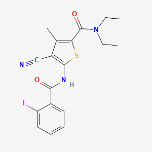 4-cyano-N,N-diethyl-5-[(2-iodobenzoyl)amino]-3-methyl-2-thiophenecarboxamide