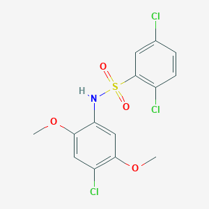 molecular formula C14H12Cl3NO4S B3435925 2,5-dichloro-N-(4-chloro-2,5-dimethoxyphenyl)benzenesulfonamide 