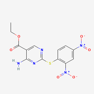 ethyl 2-[(2,4-dinitrophenyl)thio]-4-imino-1,4-dihydro-5-pyrimidinecarboxylate