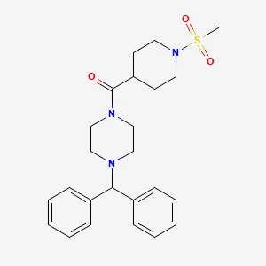 molecular formula C24H31N3O3S B3435963 1-(diphenylmethyl)-4-{[1-(methylsulfonyl)-4-piperidinyl]carbonyl}piperazine 