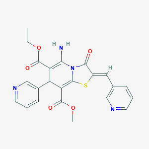 6-ethyl 8-methyl 5-amino-3-oxo-7-(3-pyridinyl)-2-(3-pyridinylmethylene)-2,3-dihydro-7H-[1,3]thiazolo[3,2-a]pyridine-6,8-dicarboxylate
