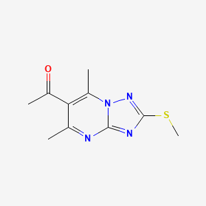 molecular formula C10H12N4OS B3435980 1-[5,7-dimethyl-2-(methylthio)[1,2,4]triazolo[1,5-a]pyrimidin-6-yl]ethanone 
