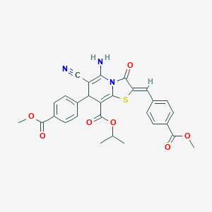 isopropyl 5-amino-6-cyano-2-[4-(methoxycarbonyl)benzylidene]-7-[4-(methoxycarbonyl)phenyl]-3-oxo-2,3-dihydro-7H-[1,3]thiazolo[3,2-a]pyridine-8-carboxylate