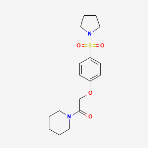 molecular formula C17H24N2O4S B3435995 1-{[4-(1-pyrrolidinylsulfonyl)phenoxy]acetyl}piperidine 