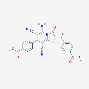 methyl 4-{5-amino-6,8-dicyano-2-[4-(methoxycarbonyl)benzylidene]-3-oxo-2,3-dihydro-7H-[1,3]thiazolo[3,2-a]pyridin-7-yl}benzoate