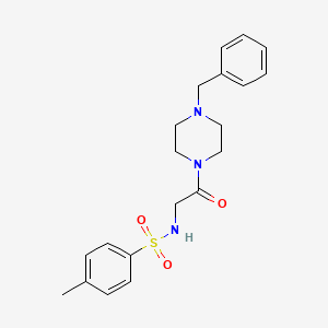 molecular formula C20H25N3O3S B3436004 N-[2-(4-Benzyl-piperazin-1-yl)-2-oxo-ethyl]-4-methyl-benzenesulfonamide 