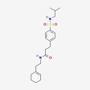 molecular formula C21H32N2O3S B3436026 N-[2-(1-cyclohexen-1-yl)ethyl]-3-{4-[(isobutylamino)sulfonyl]phenyl}propanamide 