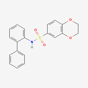 molecular formula C20H17NO4S B3436036 N-2-biphenylyl-2,3-dihydro-1,4-benzodioxine-6-sulfonamide 