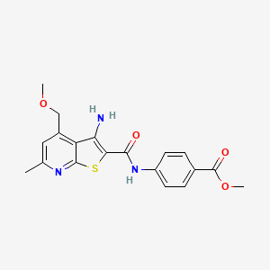 molecular formula C19H19N3O4S B3436038 methyl 4-({[3-amino-4-(methoxymethyl)-6-methylthieno[2,3-b]pyridin-2-yl]carbonyl}amino)benzoate 