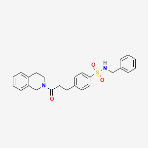 molecular formula C25H26N2O3S B3436046 N-benzyl-4-[3-(3,4-dihydro-2(1H)-isoquinolinyl)-3-oxopropyl]benzenesulfonamide 