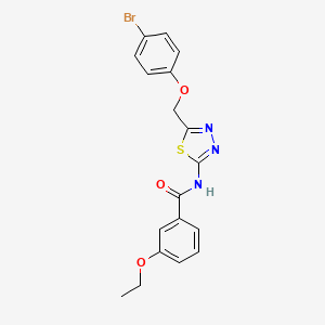 molecular formula C18H16BrN3O3S B3436047 N-{5-[(4-bromophenoxy)methyl]-1,3,4-thiadiazol-2-yl}-3-ethoxybenzamide 