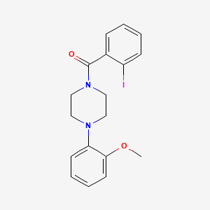 molecular formula C18H19IN2O2 B3436048 1-(2-iodobenzoyl)-4-(2-methoxyphenyl)piperazine 