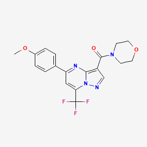 molecular formula C19H17F3N4O3 B3436061 5-(4-methoxyphenyl)-3-(4-morpholinylcarbonyl)-7-(trifluoromethyl)pyrazolo[1,5-a]pyrimidine 