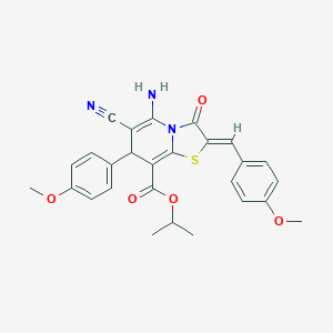 isopropyl 5-amino-6-cyano-2-(4-methoxybenzylidene)-7-(4-methoxyphenyl)-3-oxo-2,3-dihydro-7H-[1,3]thiazolo[3,2-a]pyridine-8-carboxylate