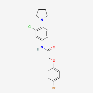 2-(4-bromophenoxy)-N-[3-chloro-4-(1-pyrrolidinyl)phenyl]acetamide