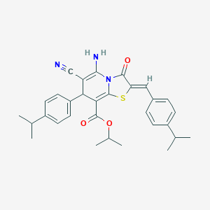 isopropyl (2Z)-5-amino-6-cyano-2-(4-isopropylbenzylidene)-7-(4-isopropylphenyl)-3-oxo-2,3-dihydro-7H-[1,3]thiazolo[3,2-a]pyridine-8-carboxylate