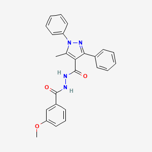 N'-(3-methoxybenzoyl)-5-methyl-1,3-diphenyl-1H-pyrazole-4-carbohydrazide