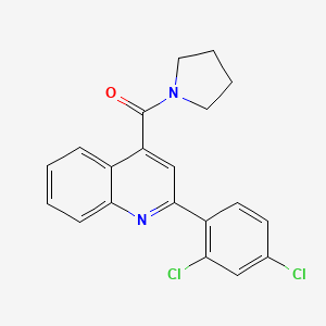 molecular formula C20H16Cl2N2O B3436092 2-(2,4-dichlorophenyl)-4-(1-pyrrolidinylcarbonyl)quinoline 