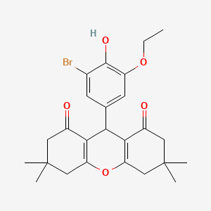 9-(3-bromo-5-ethoxy-4-hydroxyphenyl)-3,3,6,6-tetramethyl-3,4,5,6,7,9-hexahydro-1H-xanthene-1,8(2H)-dione