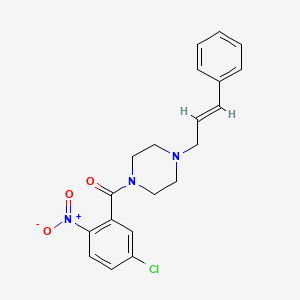 molecular formula C20H20ClN3O3 B3436129 1-(5-chloro-2-nitrobenzoyl)-4-(3-phenyl-2-propen-1-yl)piperazine 