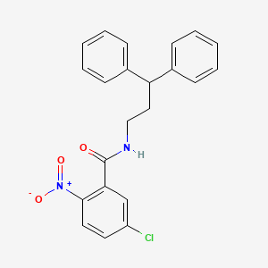 molecular formula C22H19ClN2O3 B3436131 5-chloro-N-(3,3-diphenylpropyl)-2-nitrobenzamide 