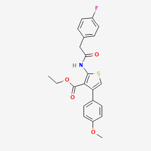 molecular formula C22H20FNO4S B3436141 ethyl 2-{[(4-fluorophenyl)acetyl]amino}-4-(4-methoxyphenyl)-3-thiophenecarboxylate 