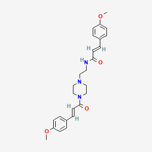 molecular formula C26H31N3O4 B3436163 3-(4-methoxyphenyl)-N-(2-{4-[3-(4-methoxyphenyl)acryloyl]-1-piperazinyl}ethyl)acrylamide 