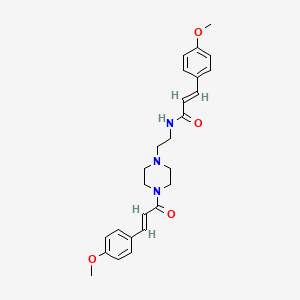 3-(4-methoxyphenyl)-N-(2-{4-[3-(4-methoxyphenyl)acryloyl]-1-piperazinyl}ethyl)acrylamide