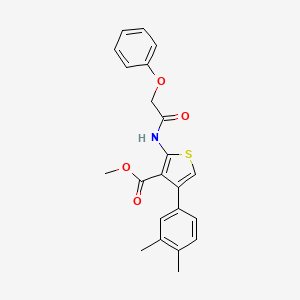 molecular formula C22H21NO4S B3436164 methyl 4-(3,4-dimethylphenyl)-2-[(phenoxyacetyl)amino]-3-thiophenecarboxylate 