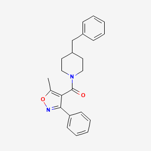 molecular formula C23H24N2O2 B3436176 4-benzyl-1-[(5-methyl-3-phenyl-4-isoxazolyl)carbonyl]piperidine 