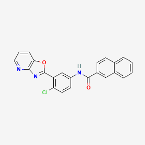 molecular formula C23H14ClN3O2 B3436196 N-(4-chloro-3-[1,3]oxazolo[4,5-b]pyridin-2-ylphenyl)-2-naphthamide CAS No. 5836-91-9