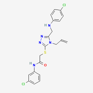 2-[(4-allyl-5-{[(4-chlorophenyl)amino]methyl}-4H-1,2,4-triazol-3-yl)thio]-N-(3-chlorophenyl)acetamide