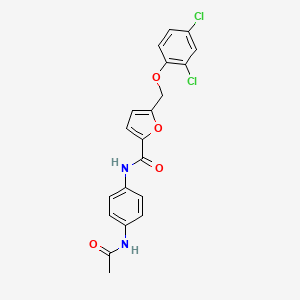 molecular formula C20H16Cl2N2O4 B3436230 N-[4-(acetylamino)phenyl]-5-[(2,4-dichlorophenoxy)methyl]-2-furamide 