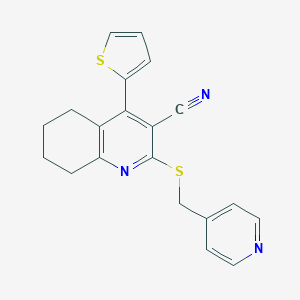 2-[(4-Pyridinylmethyl)sulfanyl]-4-(2-thienyl)-5,6,7,8-tetrahydro-3-quinolinecarbonitrile