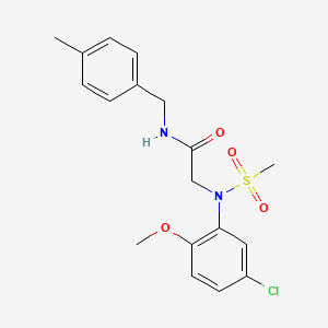 N~2~-(5-chloro-2-methoxyphenyl)-N~1~-(4-methylbenzyl)-N~2~-(methylsulfonyl)glycinamide