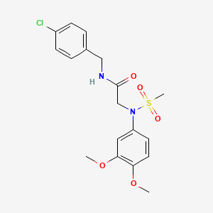 N~1~-(4-chlorobenzyl)-N~2~-(3,4-dimethoxyphenyl)-N~2~-(methylsulfonyl)glycinamide