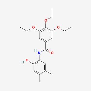 molecular formula C21H27NO5 B3436292 3,4,5-triethoxy-N-(2-hydroxy-4,5-dimethylphenyl)benzamide 