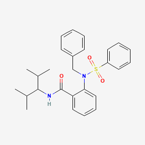 2-[benzyl(phenylsulfonyl)amino]-N-(1-isopropyl-2-methylpropyl)benzamide