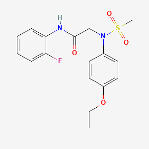 molecular formula C17H19FN2O4S B3436305 N~2~-(4-ethoxyphenyl)-N~1~-(2-fluorophenyl)-N~2~-(methylsulfonyl)glycinamide 