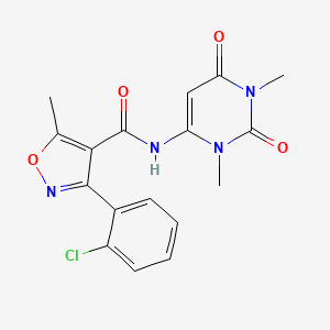 molecular formula C17H15ClN4O4 B3436322 3-(2-chlorophenyl)-N-(1,3-dimethyl-2,6-dioxo-1,2,3,6-tetrahydro-4-pyrimidinyl)-5-methyl-4-isoxazolecarboxamide 