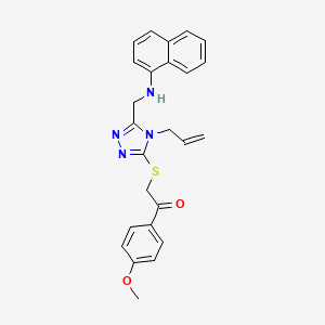 2-({4-allyl-5-[(1-naphthylamino)methyl]-4H-1,2,4-triazol-3-yl}thio)-1-(4-methoxyphenyl)ethanone