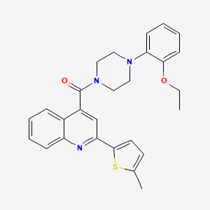 molecular formula C27H27N3O2S B3436340 4-{[4-(2-ethoxyphenyl)-1-piperazinyl]carbonyl}-2-(5-methyl-2-thienyl)quinoline 